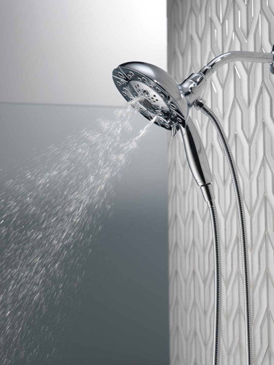 DELTA Universal Showering Components H2OKINETIC In2ition 5-Setting Two-in-One Shower — Chrome