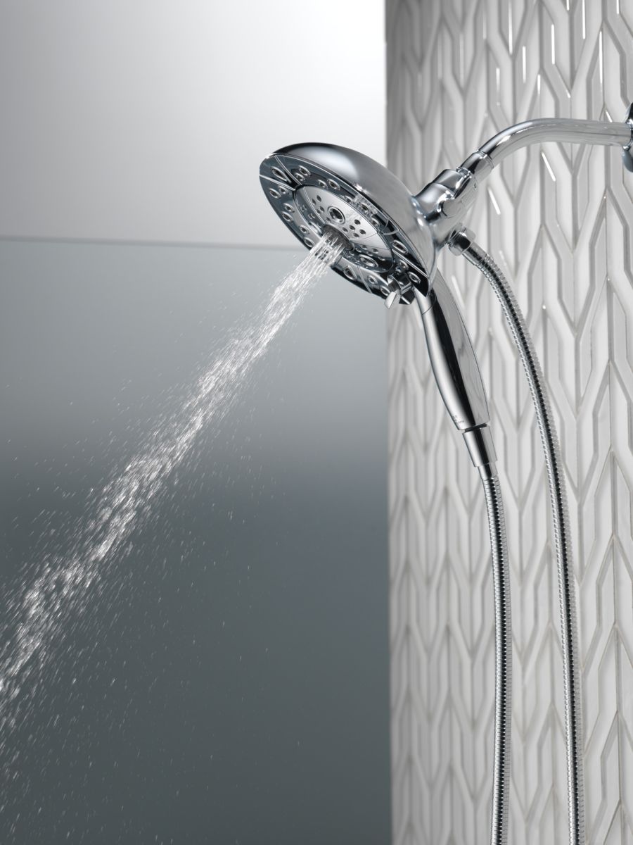 DELTA Universal Showering Components H2OKINETIC In2ition 5-Setting Two-in-One Shower — Chrome