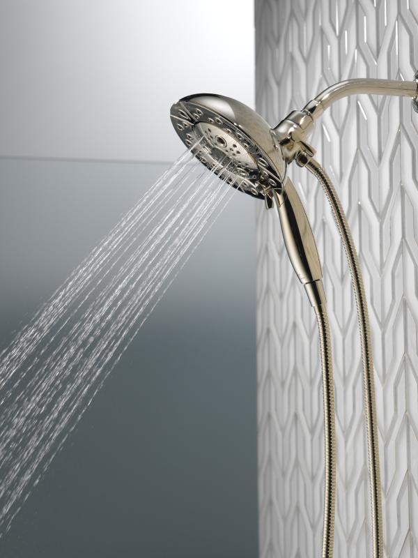 DELTA Universal Showering Components H2OKINETIC In2ition 5-Setting Two-in-One Shower — Polished Nickel