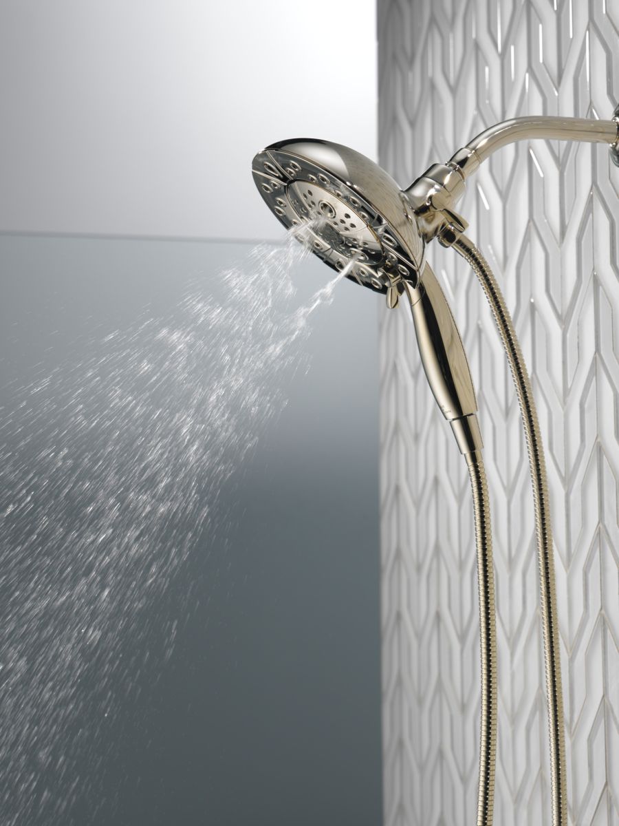 DELTA Universal Showering Components H2OKINETIC In2ition 5-Setting Two-in-One Shower — Polished Nickel