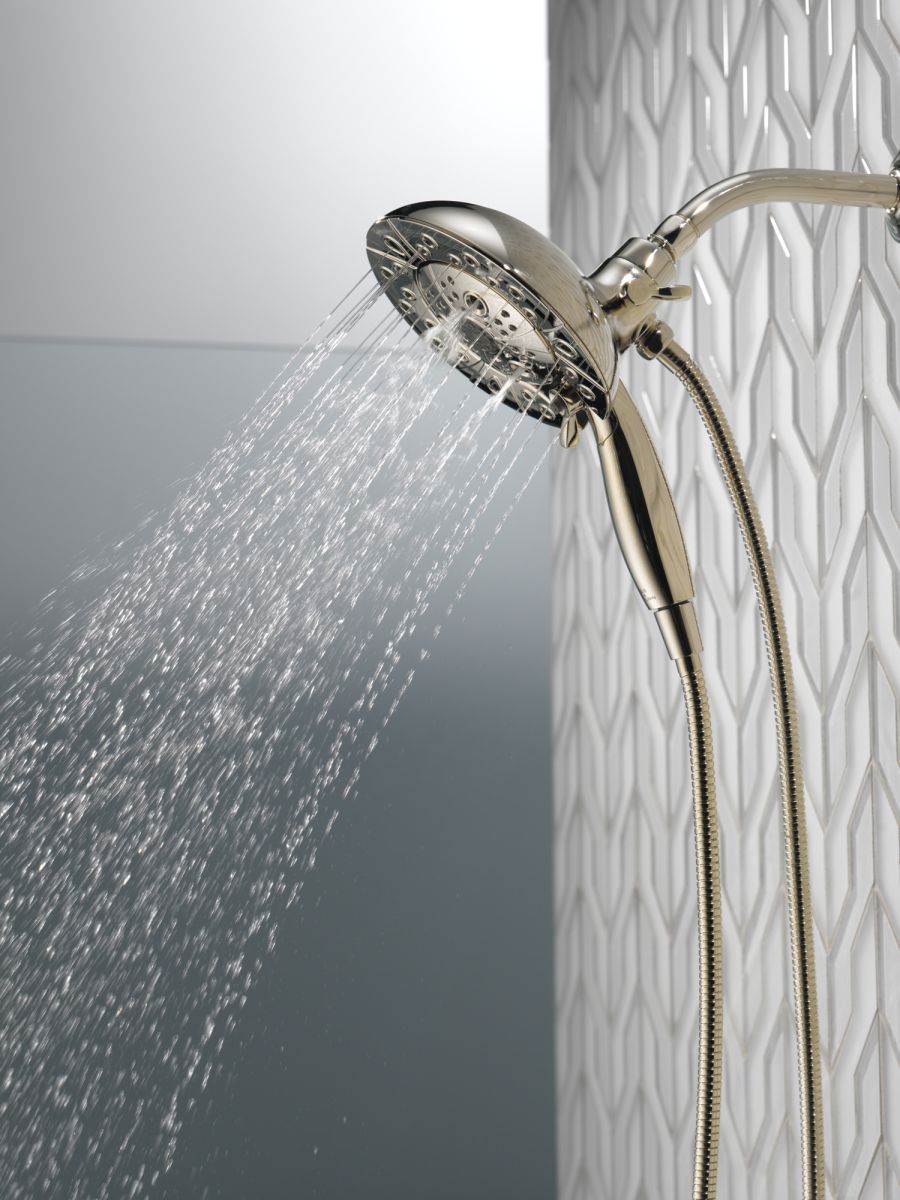 DELTA Universal Showering Components H2OKINETIC In2ition 5-Setting Two-in-One Shower — Polished Nickel
