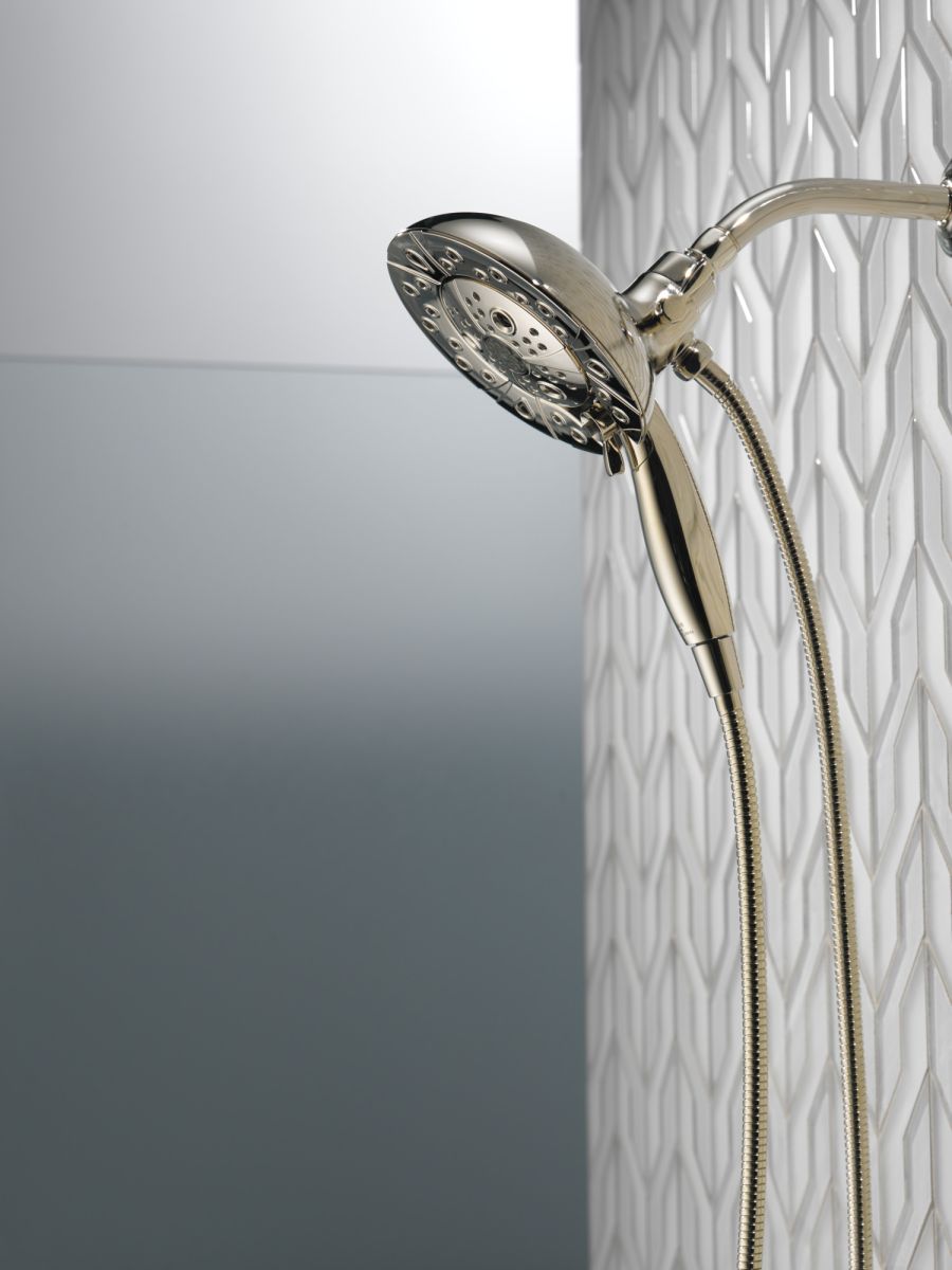 DELTA Universal Showering Components H2OKINETIC In2ition 5-Setting Two-in-One Shower — Polished Nickel