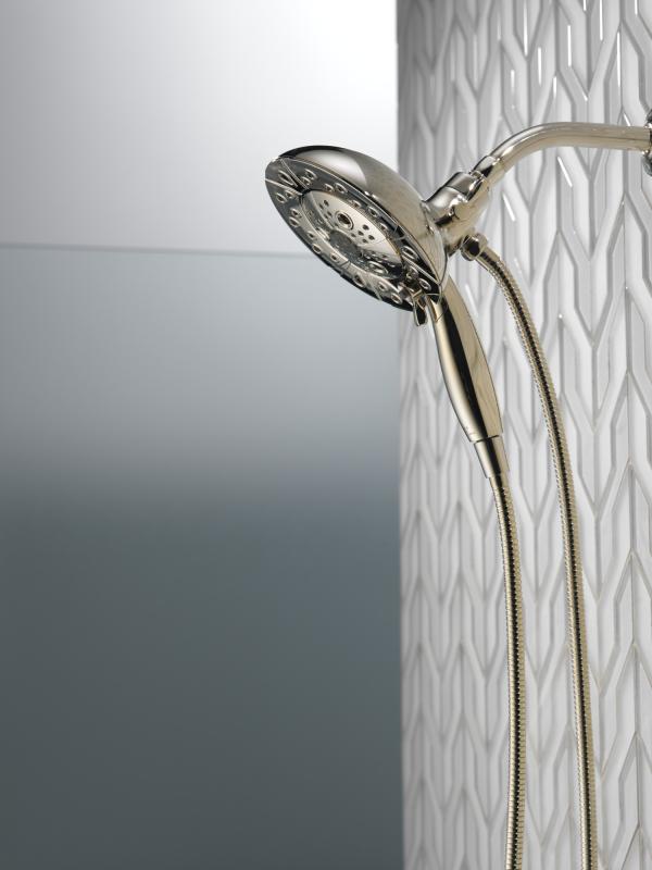 DELTA Universal Showering Components H2OKINETIC In2ition 5-Setting Two-in-One Shower — Polished Nickel
