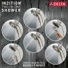 DELTA Universal Showering Components H2Okinetic In2ition 5-Setting Two-In-One Shower — Lumicoat® Polished Nickel