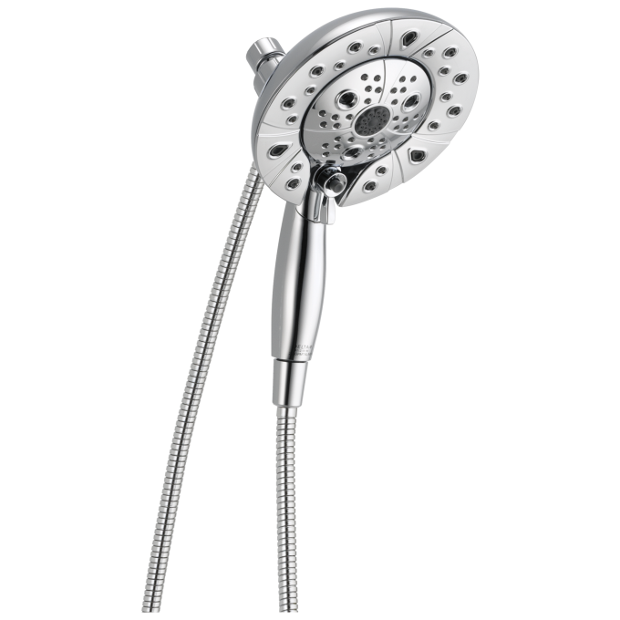 DELTA Universal Showering Components H2Okinetic In2ition 5-Setting Two-In-One Shower — Lumicoat® Chrome