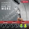 DELTA Universal Showering Components H2Okinetic In2ition 5-Setting Two-In-One Shower — Lumicoat® Chrome
