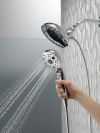 DELTA Universal Showering Components H2Okinetic In2ition 5-Setting Two-In-One Shower — Lumicoat® Chrome