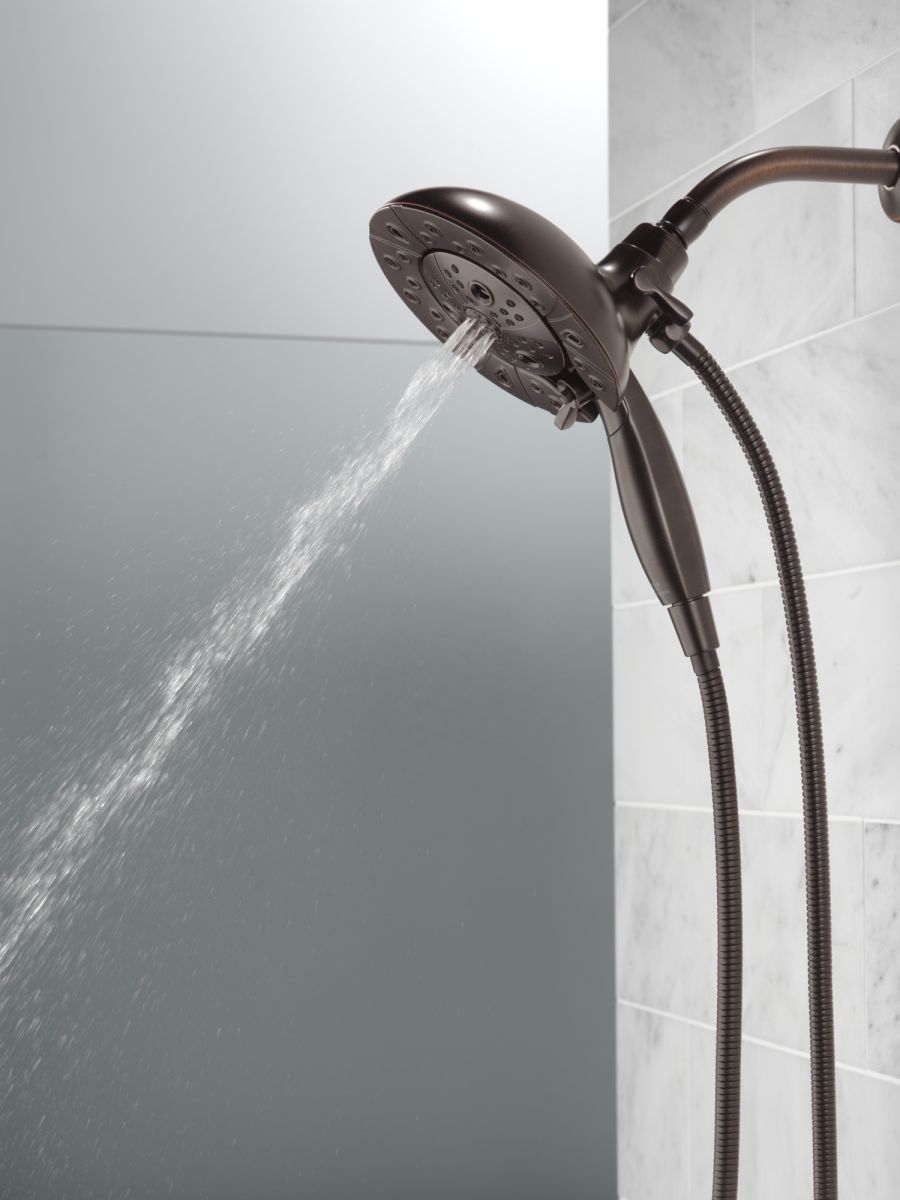 DELTA Universal Showering Components H2OKINETIC In2ition 5-Setting Two-in-One Shower — Venetian Bronze