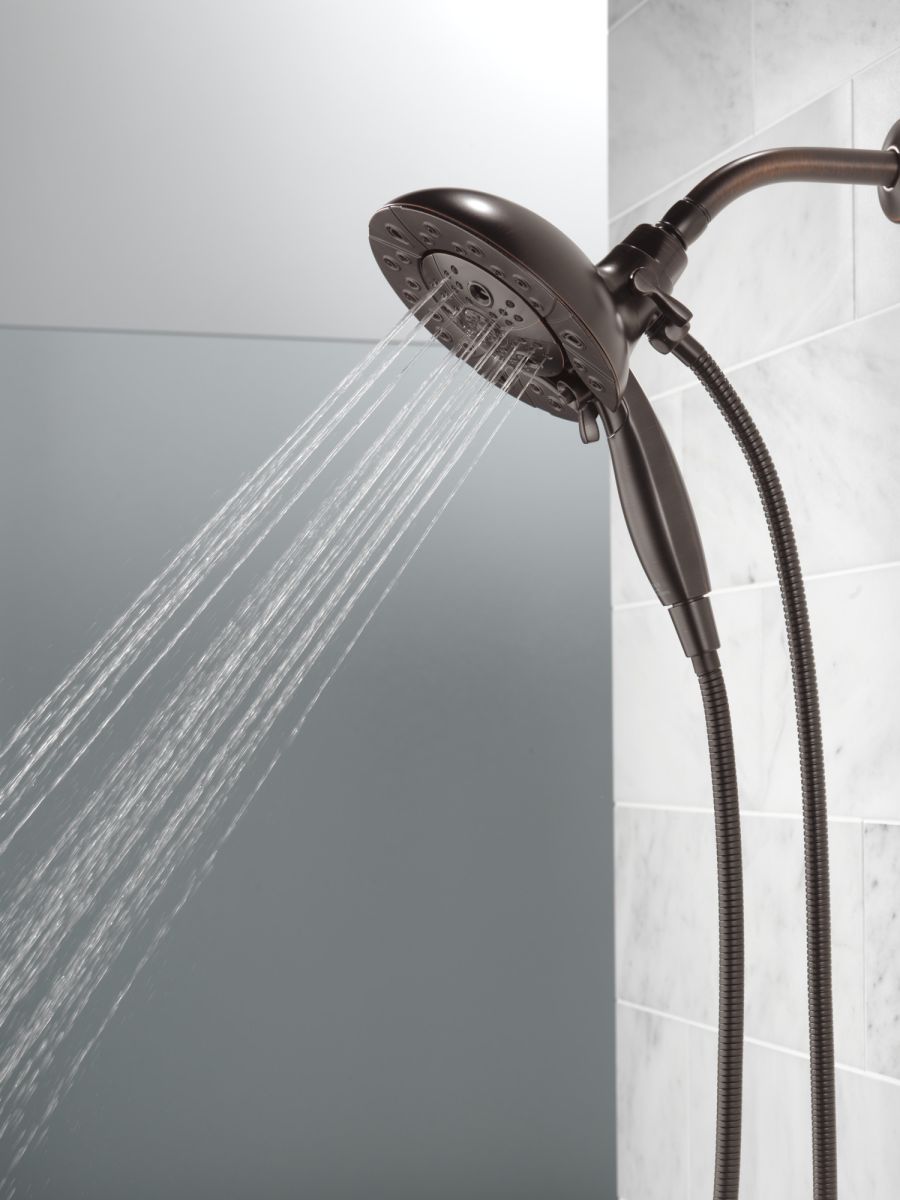 DELTA Universal Showering Components H2OKINETIC In2ition 5-Setting Two-in-One Shower — Venetian Bronze