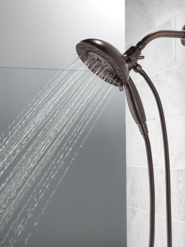 DELTA Universal Showering Components H2OKINETIC In2ition 5-Setting Two-in-One Shower — Venetian Bronze
