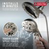 DELTA Universal Showering Components H2Okinetic In2ition 5-Setting Two-In-One Shower — Lumicoat® Stainless