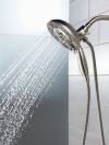 DELTA Universal Showering Components H2Okinetic In2ition 5-Setting Two-In-One Shower — Lumicoat® Stainless