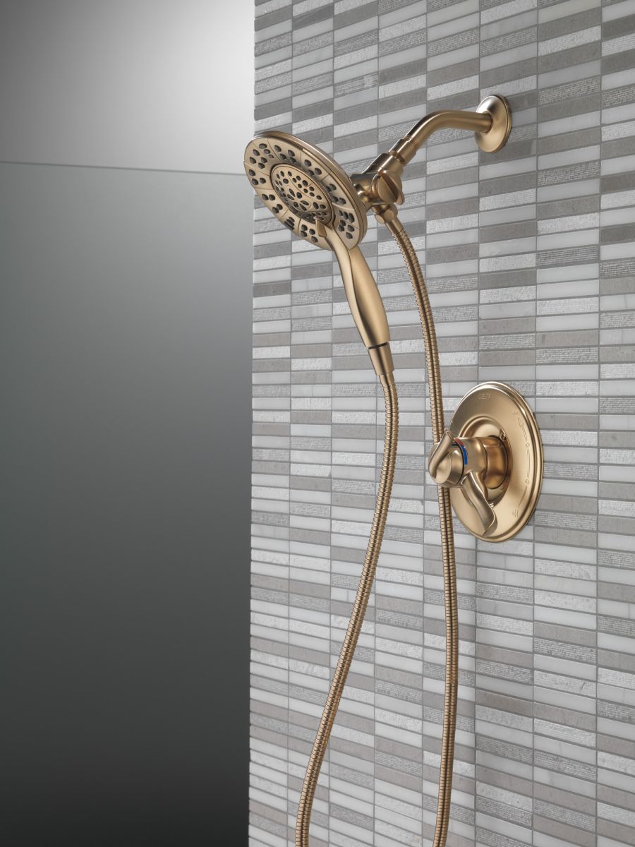 DELTA Universal Showering Components In2ition HSSH 1.75 GPM 4-Setting — Champagne Bronze