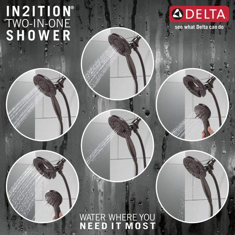 DELTA Universal Showering Components In2ition HSSH 1.75 GPM 4-Setting — Venetian Bronze