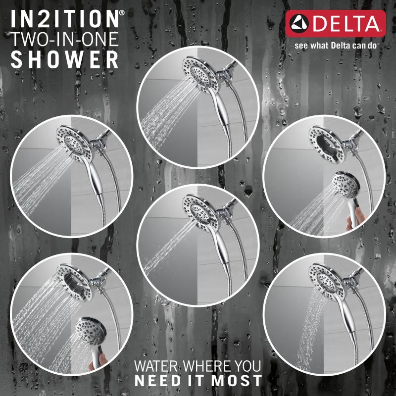 DELTA Universal Showering Components In2ition HSSH 1.75 GPM 4-Setting — Chrome