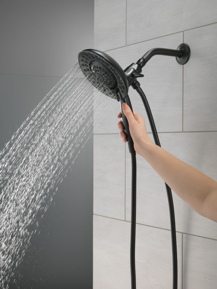 DELTA Universal Showering Components In2ition 5-Setting Two-in-One Shower — Matte Black