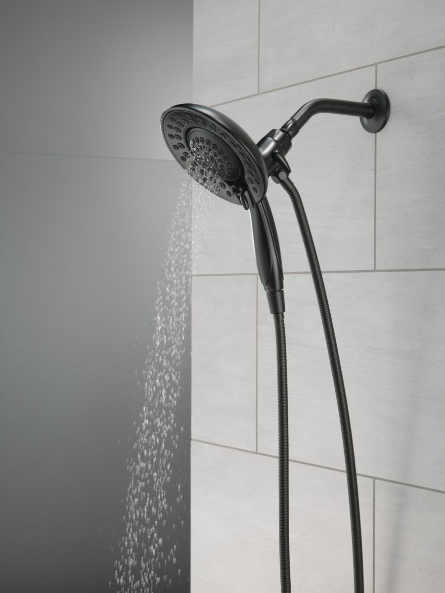 DELTA Universal Showering Components In2ition 5-Setting Two-in-One Shower — Matte Black