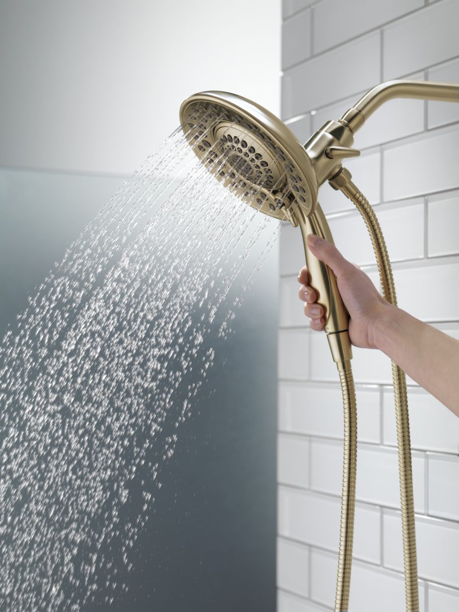 DELTA Universal Showering Components In2ition 5-Setting Two-in-One Shower — Champagne Bronze