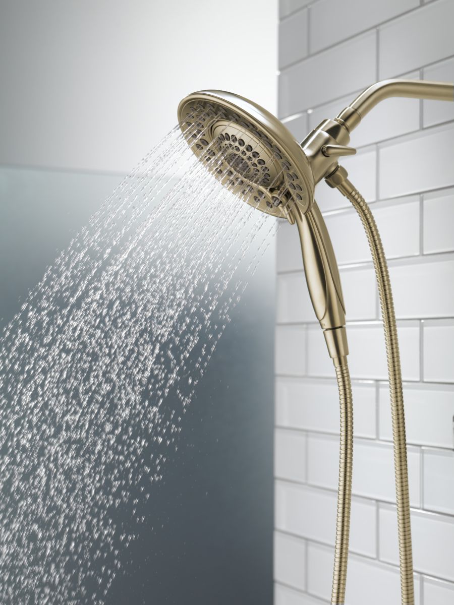 DELTA Universal Showering Components In2ition 5-Setting Two-In-One Shower — Lumicoat® Champagne Bronze