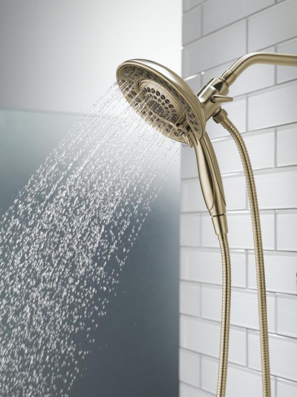 DELTA Universal Showering Components In2ition 5-Setting Two-In-One Shower — Lumicoat® Champagne Bronze