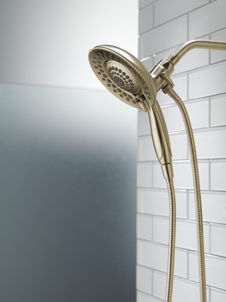 DELTA Universal Showering Components In2ition 5-Setting Two-In-One Shower — Lumicoat® Champagne Bronze