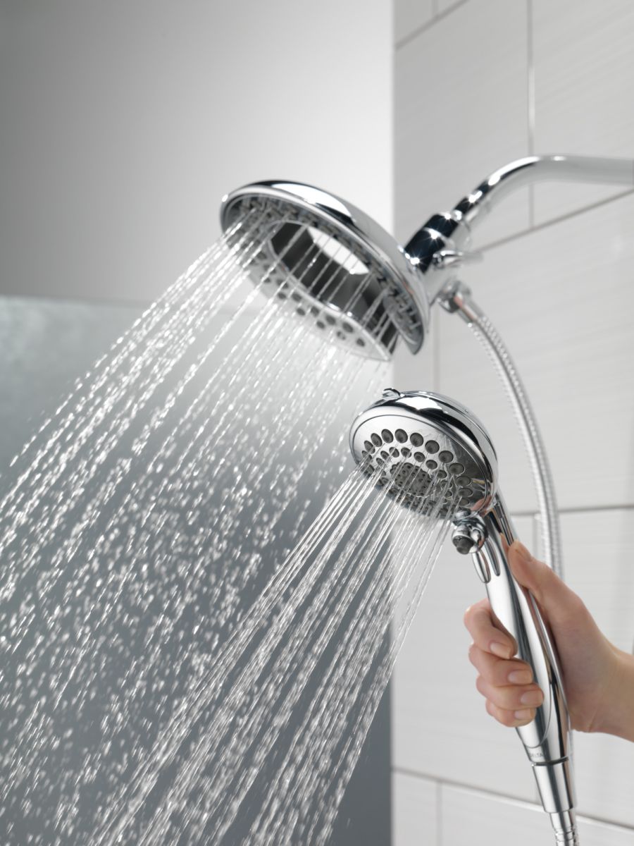 DELTA Universal Showering Components In2ition 5-Setting Two-In-One Shower — Lumicoat® Chrome
