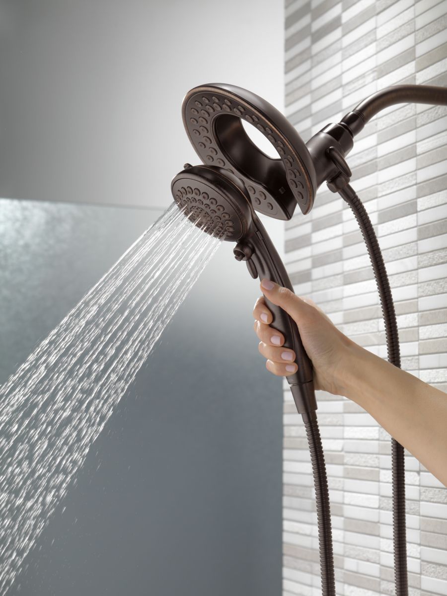 DELTA Universal Showering Components In2ition 5-Setting Two-in-One Shower — Venetian Bronze
