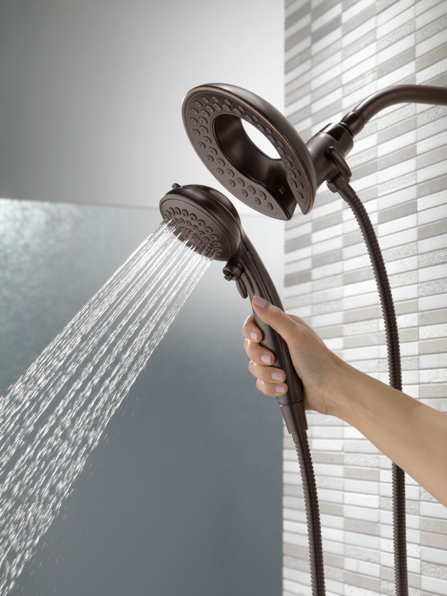 DELTA Universal Showering Components In2ition 5-Setting Two-in-One Shower — Venetian Bronze