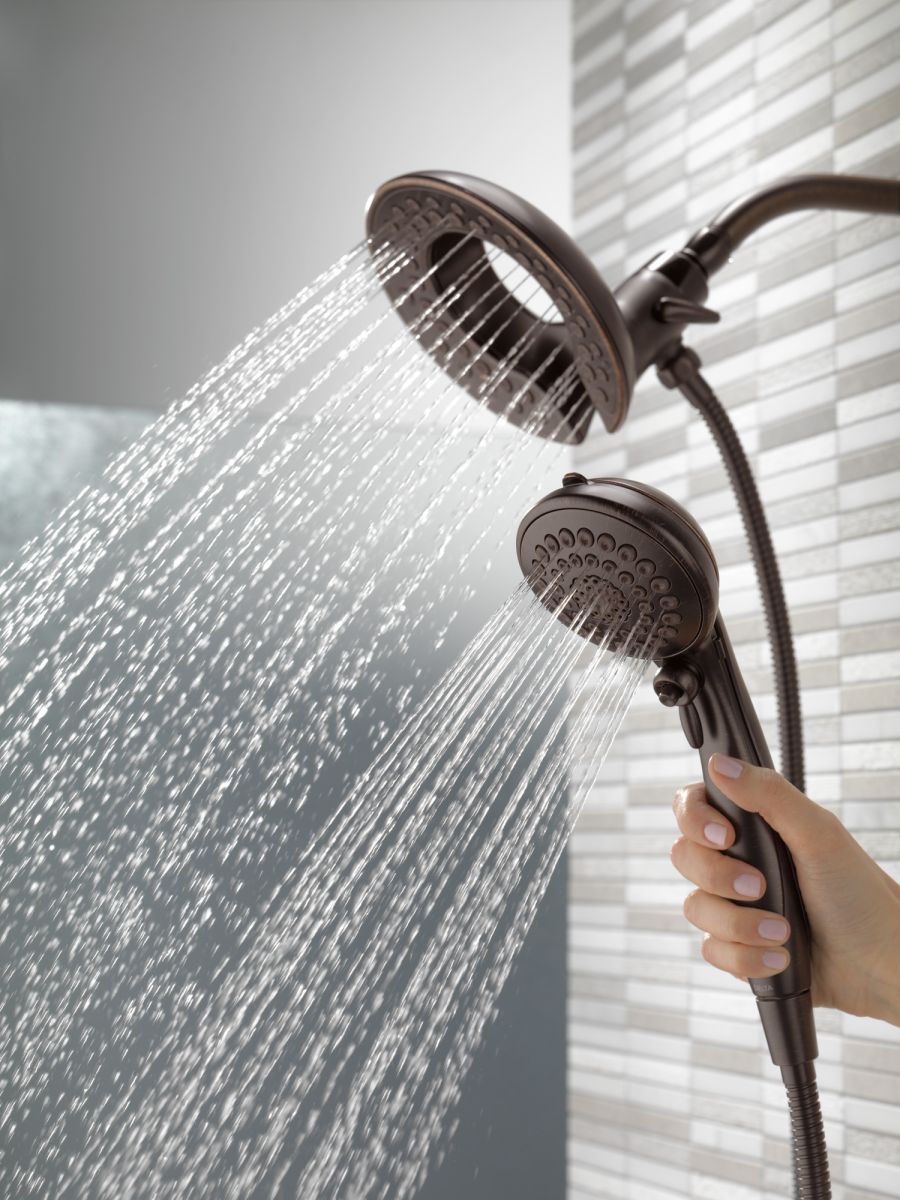 DELTA Universal Showering Components In2ition 5-Setting Two-in-One Shower — Venetian Bronze