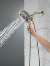 DELTA Universal Showering Components In2ition 5-Setting Two-in-One Shower — Stainless