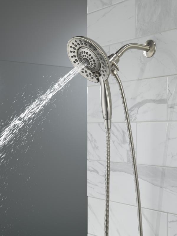 DELTA Universal Showering Components In2ition 5-Setting Two-in-One Shower — Stainless