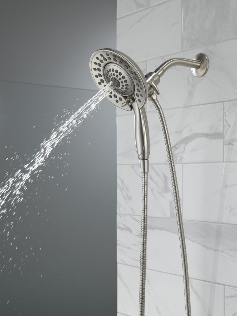 DELTA Universal Showering Components In2ition 5-Setting Two-in-One Shower — Stainless