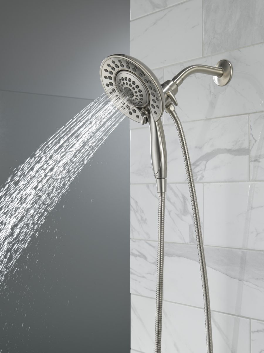 DELTA Universal Showering Components In2ition 5-Setting Two-in-One Shower — Stainless