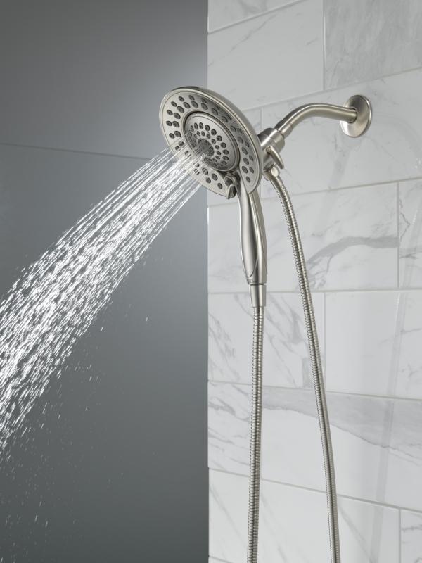DELTA Universal Showering Components In2ition 5-Setting Two-in-One Shower — Stainless