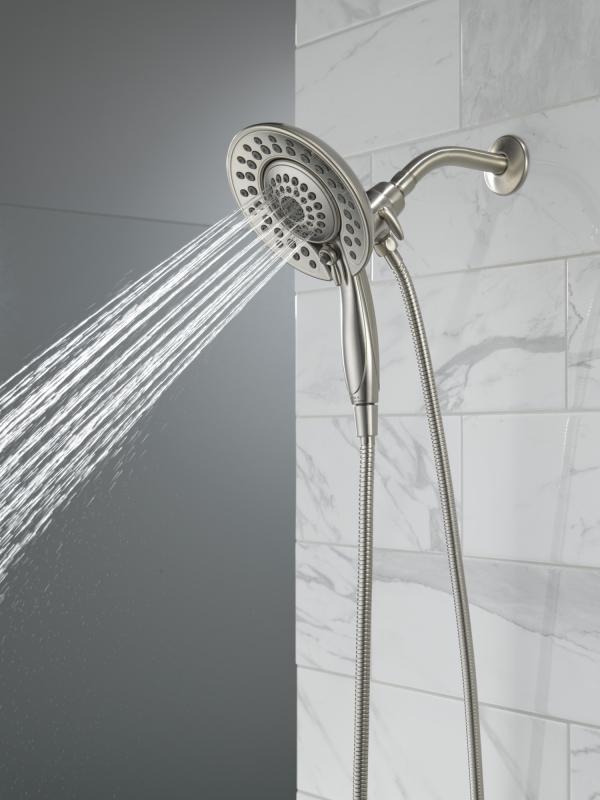 DELTA Universal Showering Components In2ition 5-Setting Two-in-One Shower — Stainless