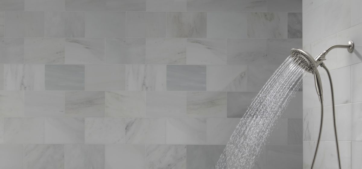 DELTA Universal Showering Components In2ition 5-Setting Two-in-One Shower — Stainless