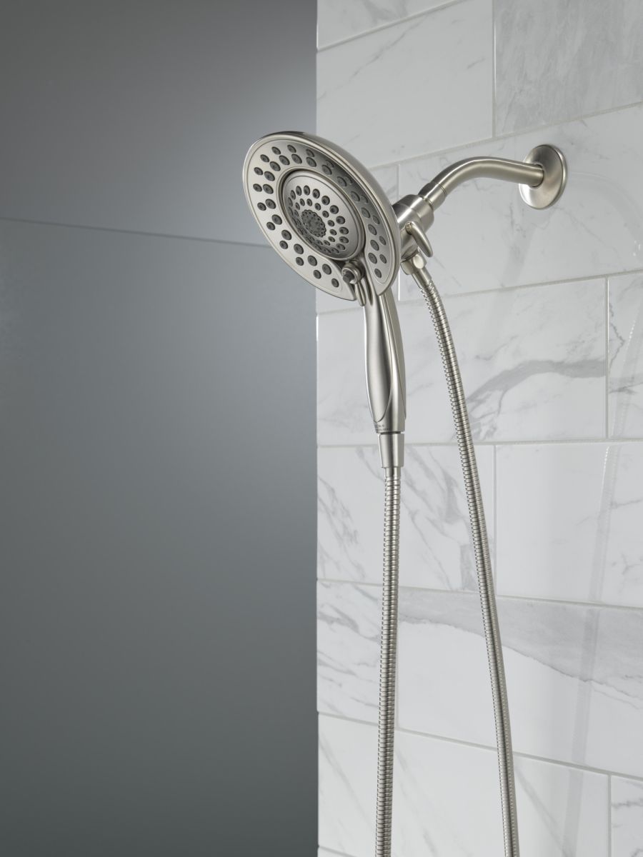 DELTA Universal Showering Components In2ition 5-Setting Two-in-One Shower — Stainless