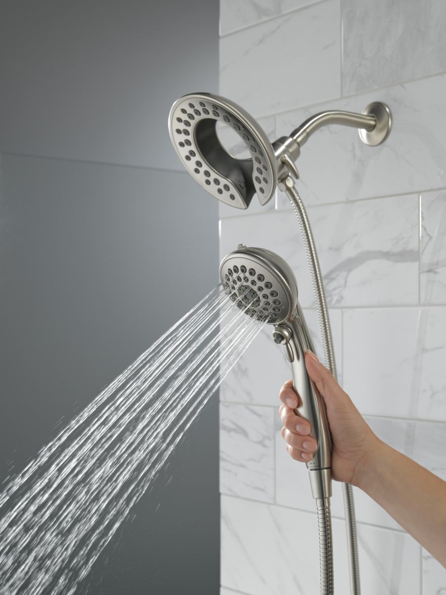 DELTA Universal Showering Components In2ition 5-Setting Two-In-One Shower — Lumicoat® Stainless