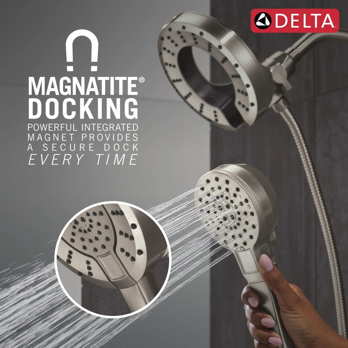 DELTA Universal Showering Components 5-Setting In2ition with ProClean — Stainless