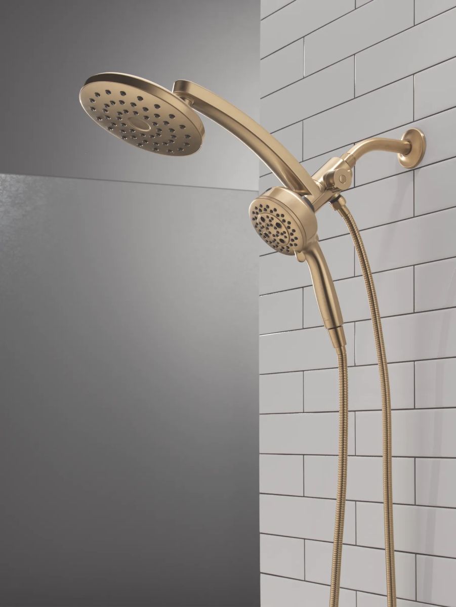 DELTA Universal Showering Components PivotPro 3-in-1 Combination Shower — Lumicoat® Champagne Bronze