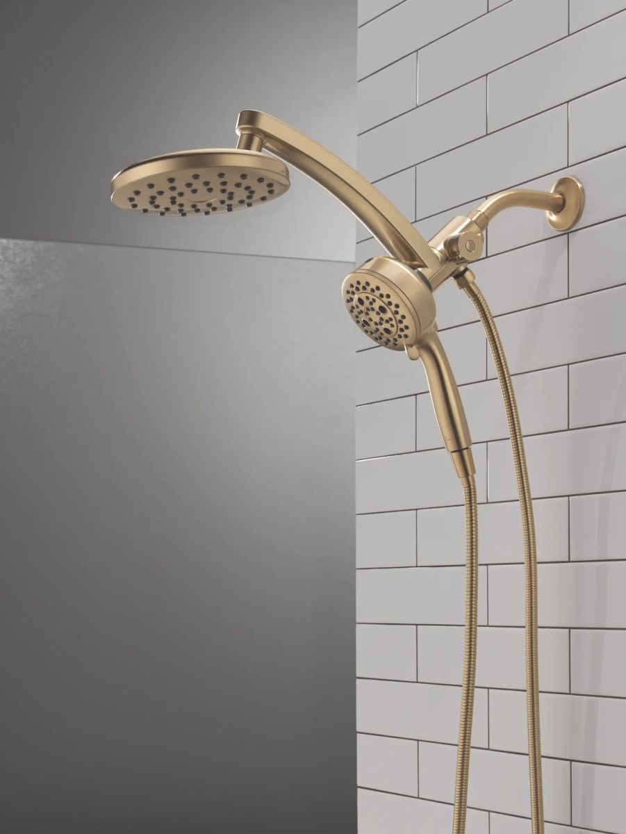DELTA Universal Showering Components PivotPro 3-in-1 Combination Shower — Lumicoat® Champagne Bronze