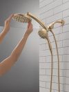 DELTA Universal Showering Components PivotPro 3-in-1 Combination Shower — Lumicoat® Champagne Bronze