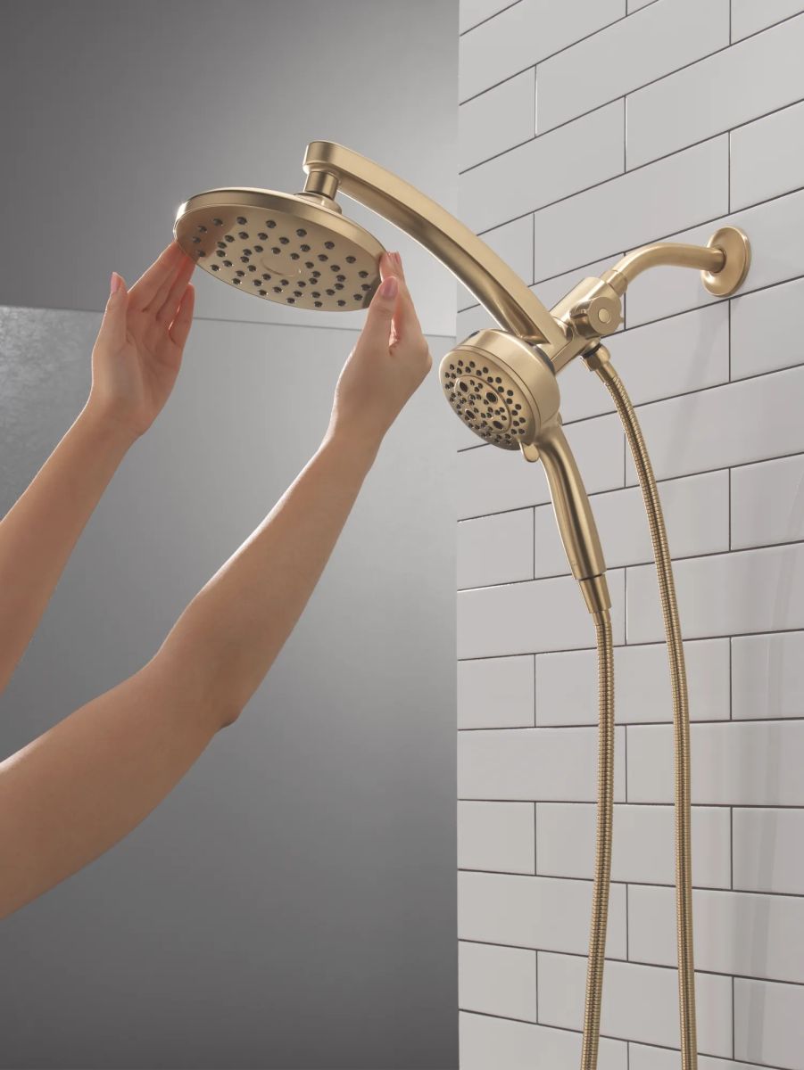 DELTA Universal Showering Components PivotPro 3-in-1 Combination Shower — Lumicoat® Champagne Bronze