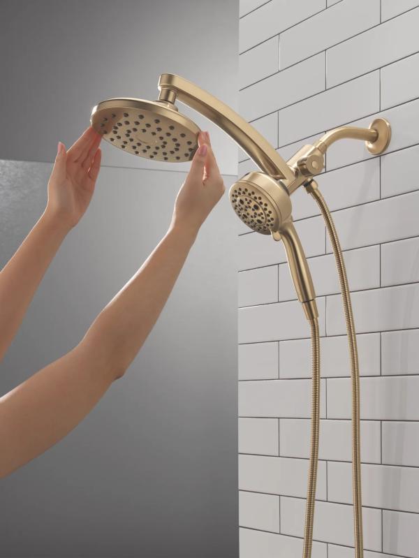 DELTA Universal Showering Components PivotPro 3-in-1 Combination Shower — Lumicoat® Champagne Bronze