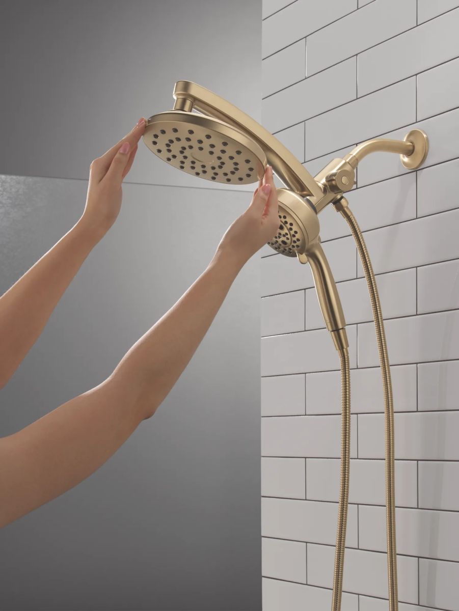 DELTA Universal Showering Components PivotPro 3-in-1 Combination Shower — Lumicoat® Champagne Bronze
