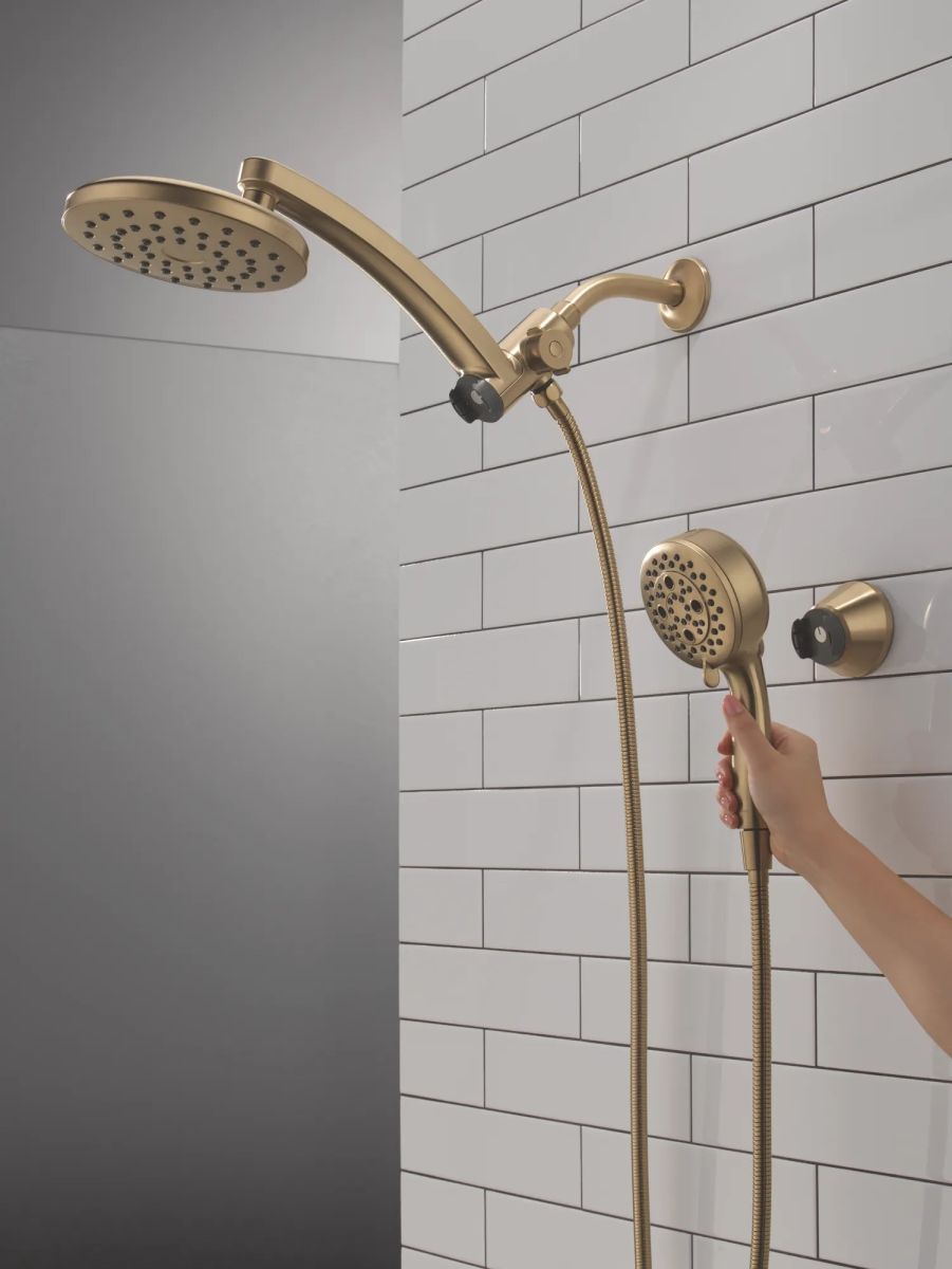 DELTA Universal Showering Components PivotPro 3-in-1 Combination Shower — Lumicoat® Champagne Bronze