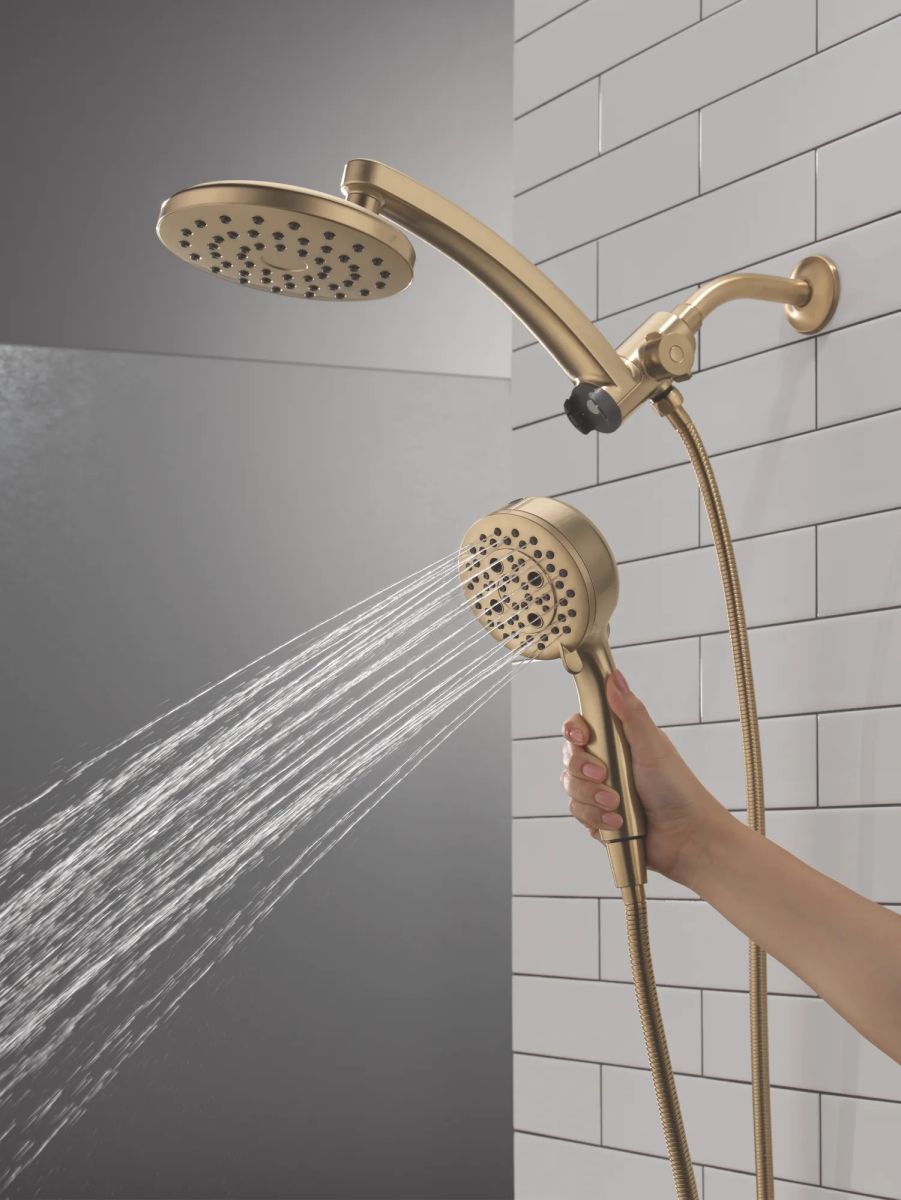 DELTA Universal Showering Components PivotPro 3-in-1 Combination Shower — Lumicoat® Champagne Bronze
