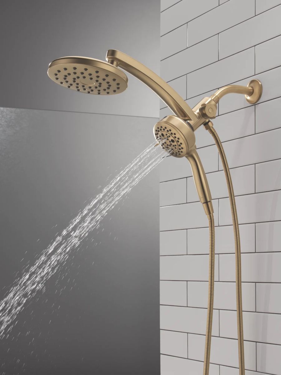 DELTA Universal Showering Components PivotPro 3-in-1 Combination Shower — Lumicoat® Champagne Bronze