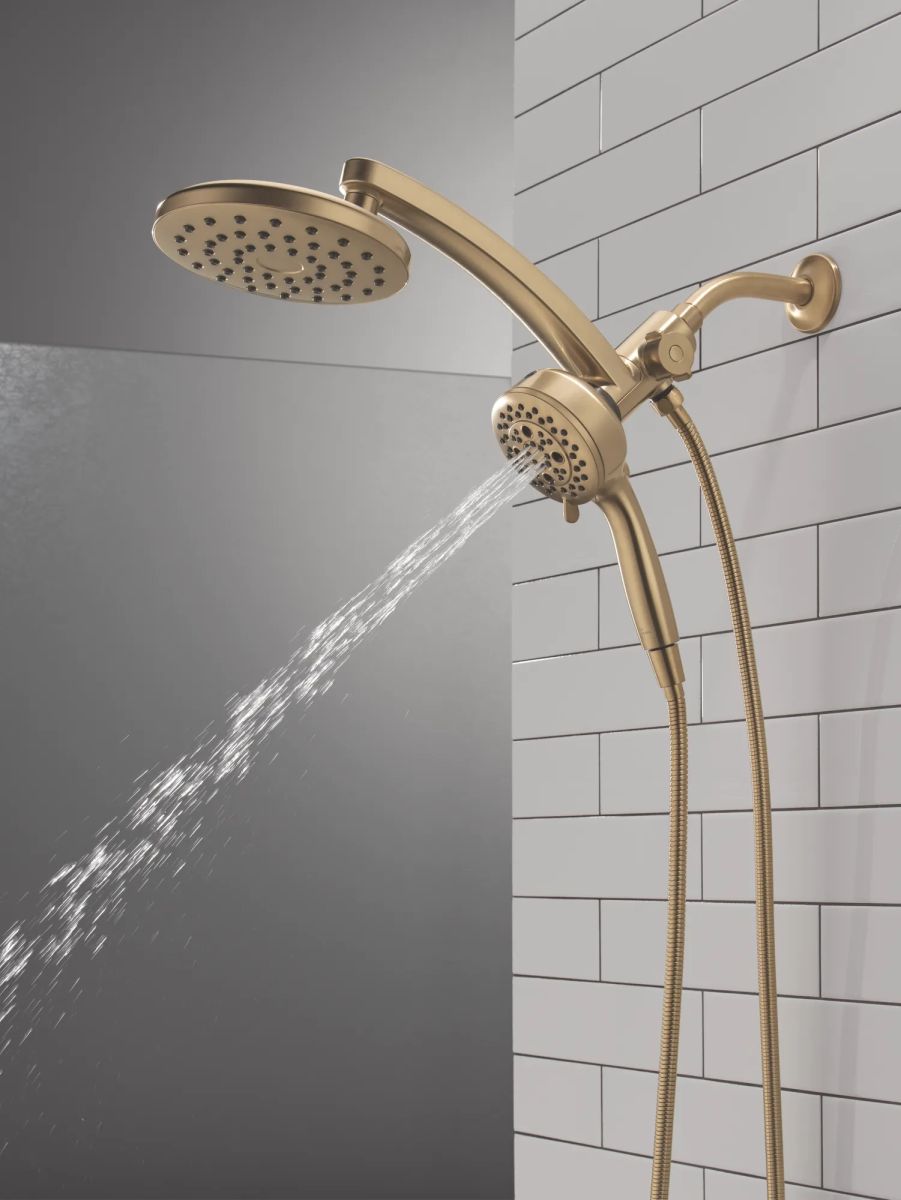 DELTA Universal Showering Components PivotPro 3-in-1 Combination Shower — Lumicoat® Champagne Bronze