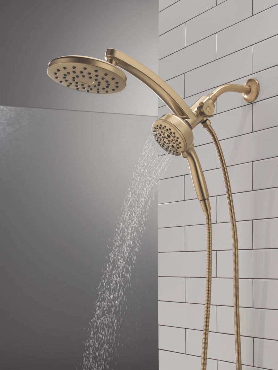 DELTA Universal Showering Components PivotPro 3-in-1 Combination Shower — Lumicoat® Champagne Bronze